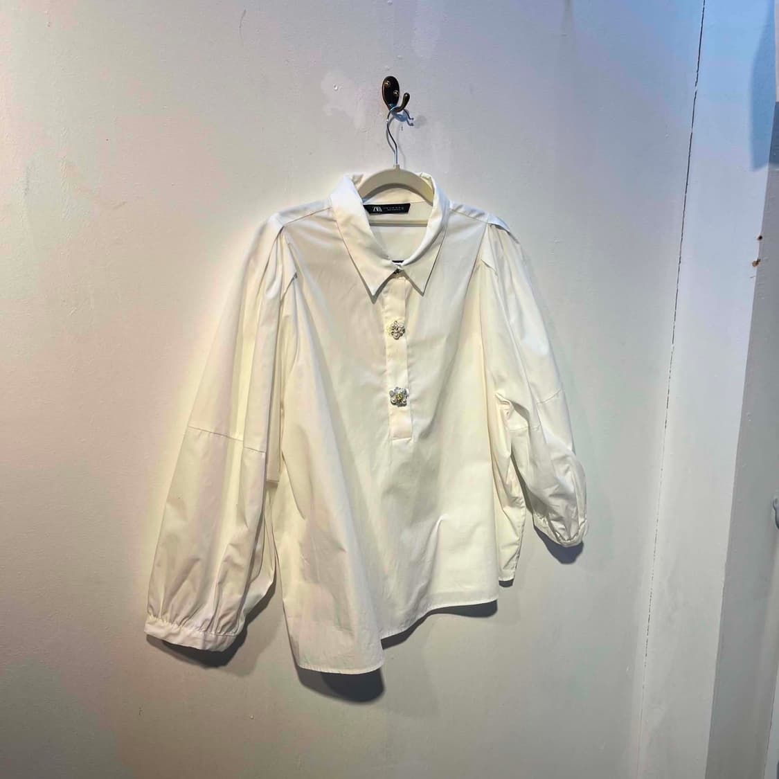 Zara 자라 화이트 블라우스 셔츠 상품이미지3