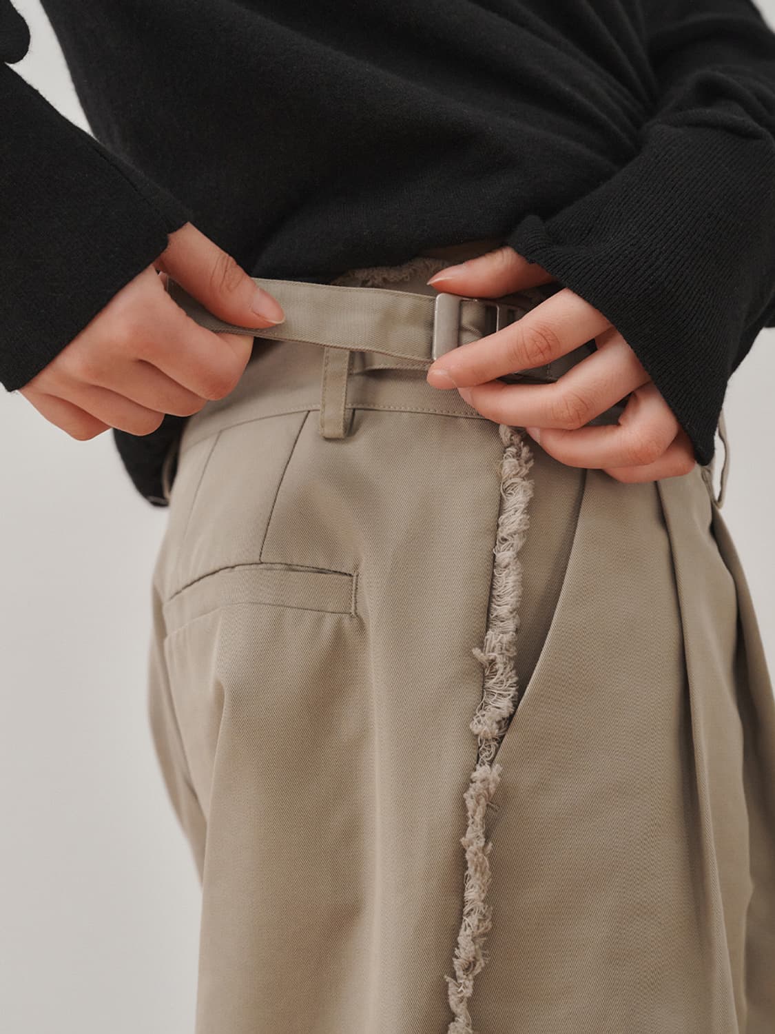 DESTROYED TROUSERS, BEIGE 상품이미지5