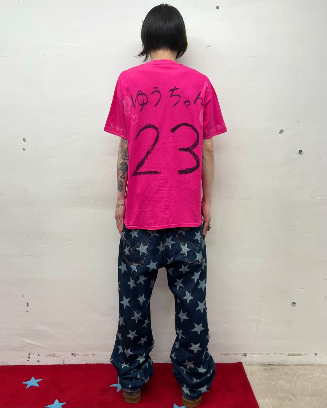 Hand-drawing Girl Doraemon Pink T-shirt  상품이미지6