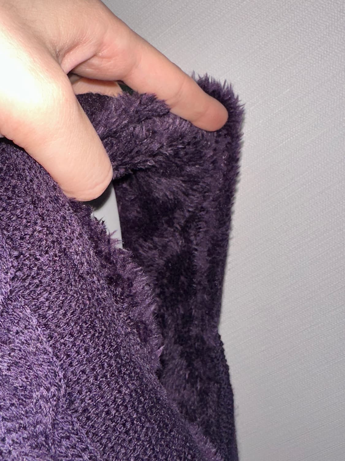 빈티지 퍼플 퍼 반팔 가디건 상품이미지2