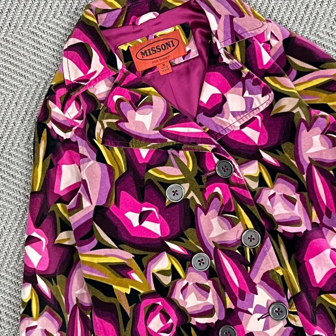 미쏘니 플라워패턴 더블 자켓 v0770 상품이미지3