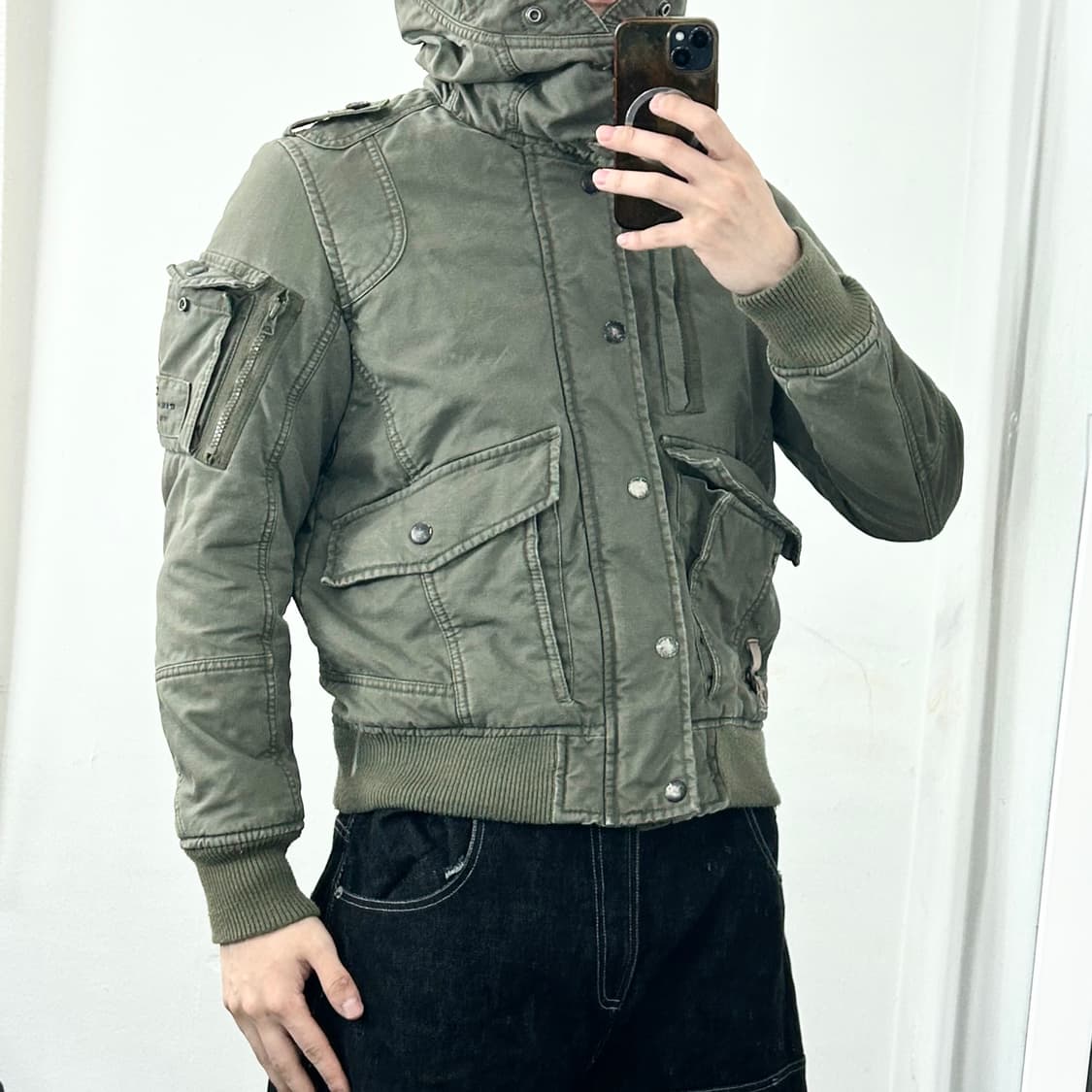 디젤 밀리터리 후드 탱커 자켓 상품이미지2