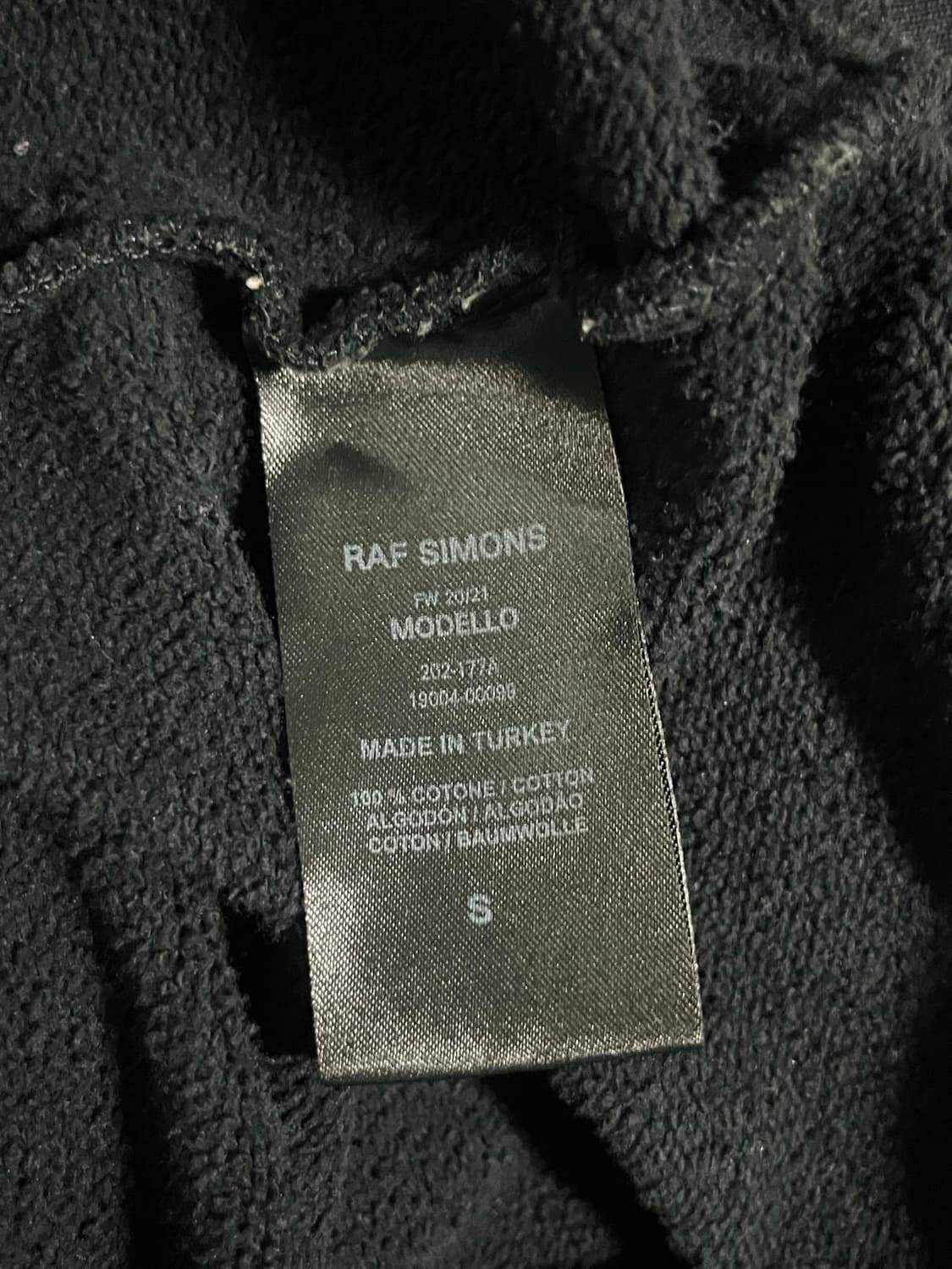 [S] Raf simons “LOVE” 후드 집업 블랙 상품이미지6