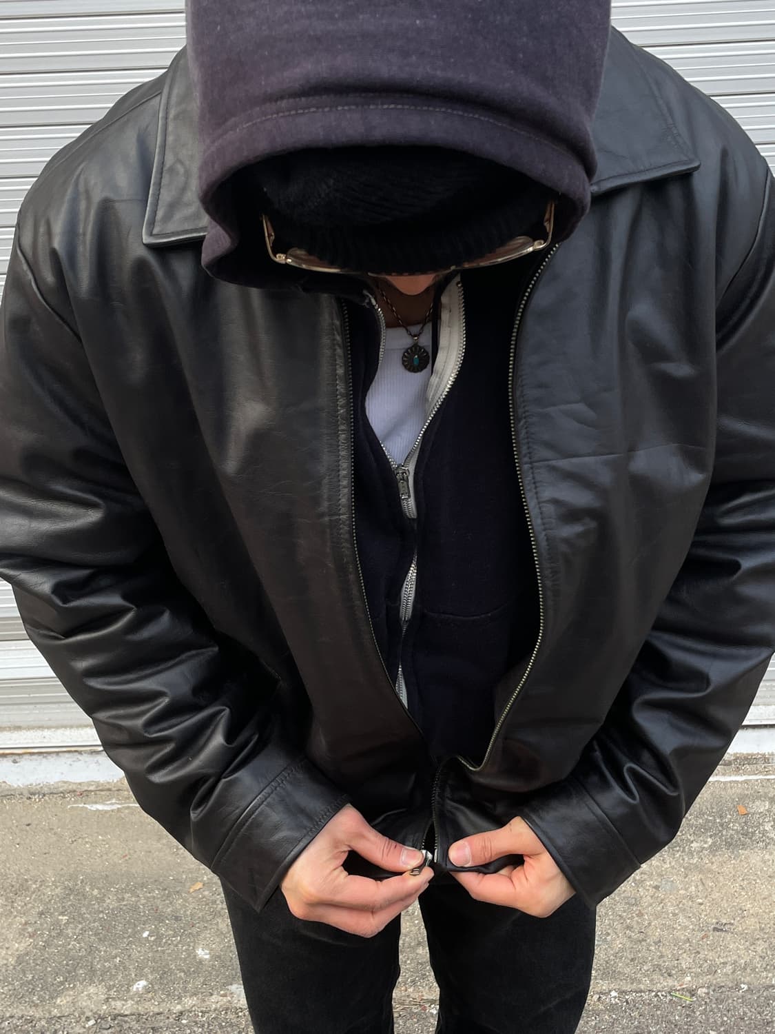 90-00s Old Gap Leather Jacket Dark Brown 상품이미지2