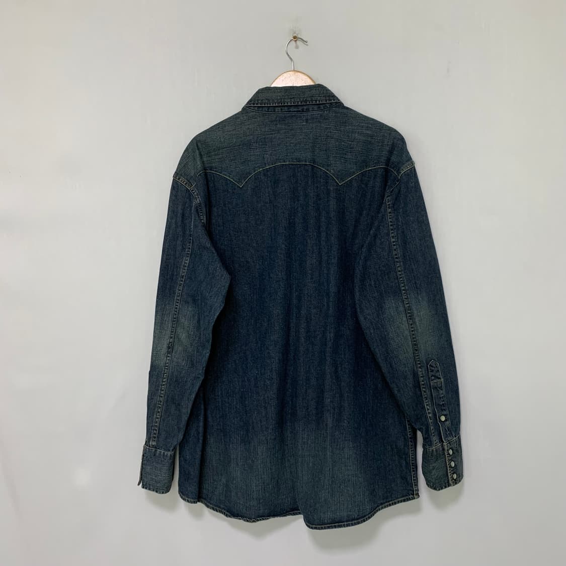 에드윈 버튼 워싱 데님 셔츠 남녀공용 y2k 웨스턴빈티지 00s 스트릿 상품이미지3