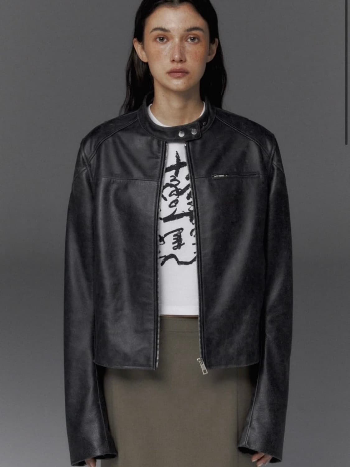 스튜디오테이블 리얼 레더 바이커 자켓 (단종) 상품이미지1
