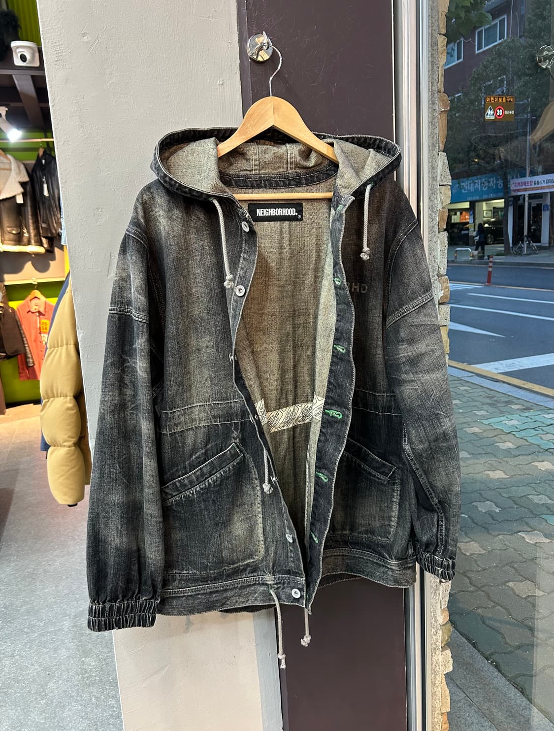 M/ 네이버후드 워시드 데님 후드 자켓 상품이미지7