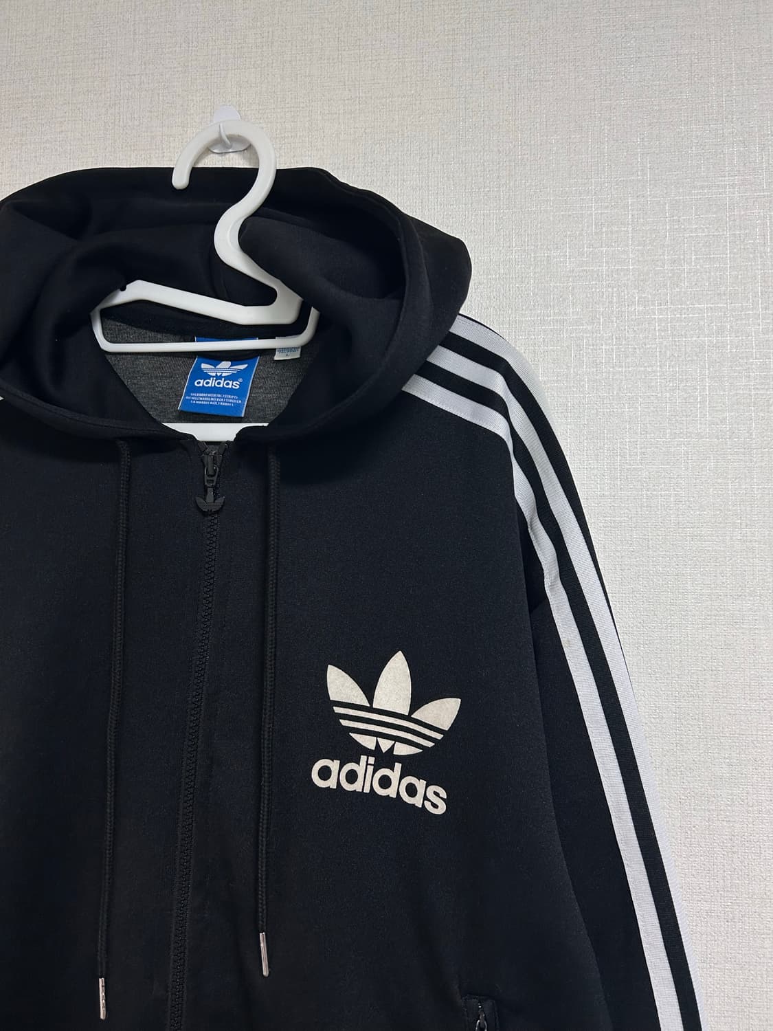 00s 아디다스 플락 후드 집업 져지 블랙 L 상품이미지5