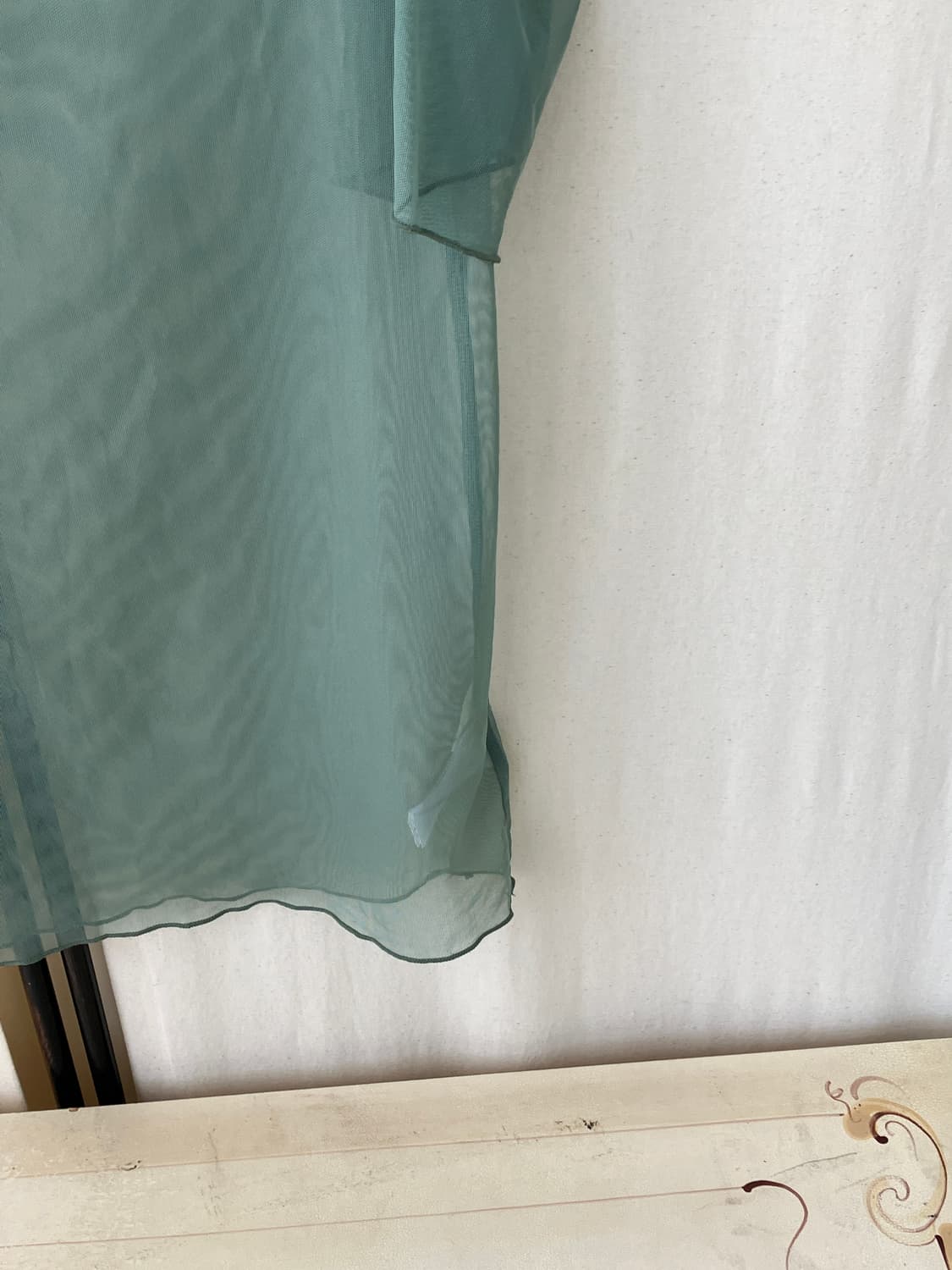 mint sheer frill layered half t-shirt 상품이미지6