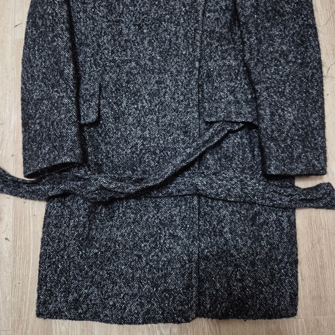 지고트 여성 헤링본 양모 알파카 더블 코트 상품이미지3