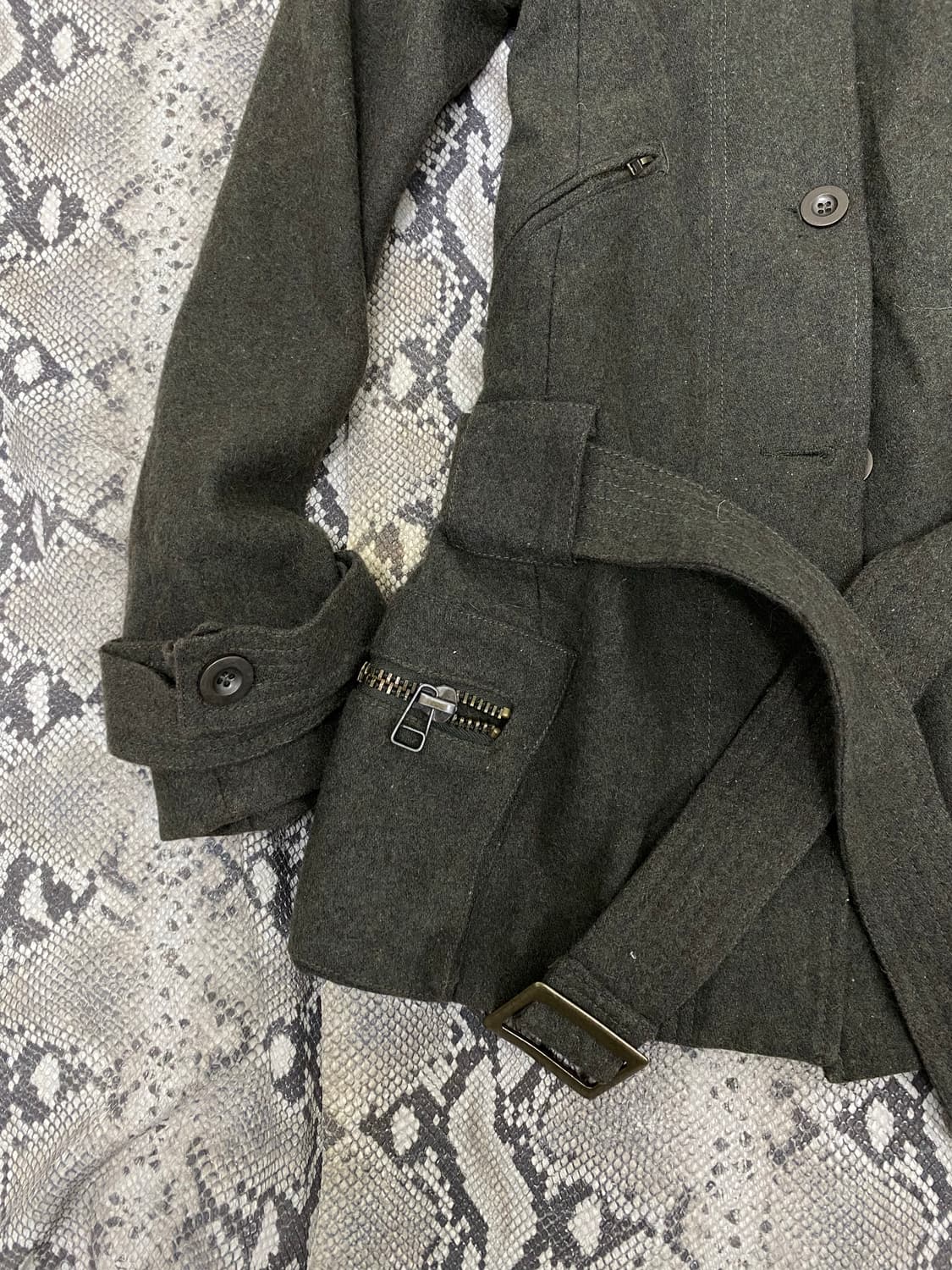 고아 딥 그린 플레어 코트 상품이미지2