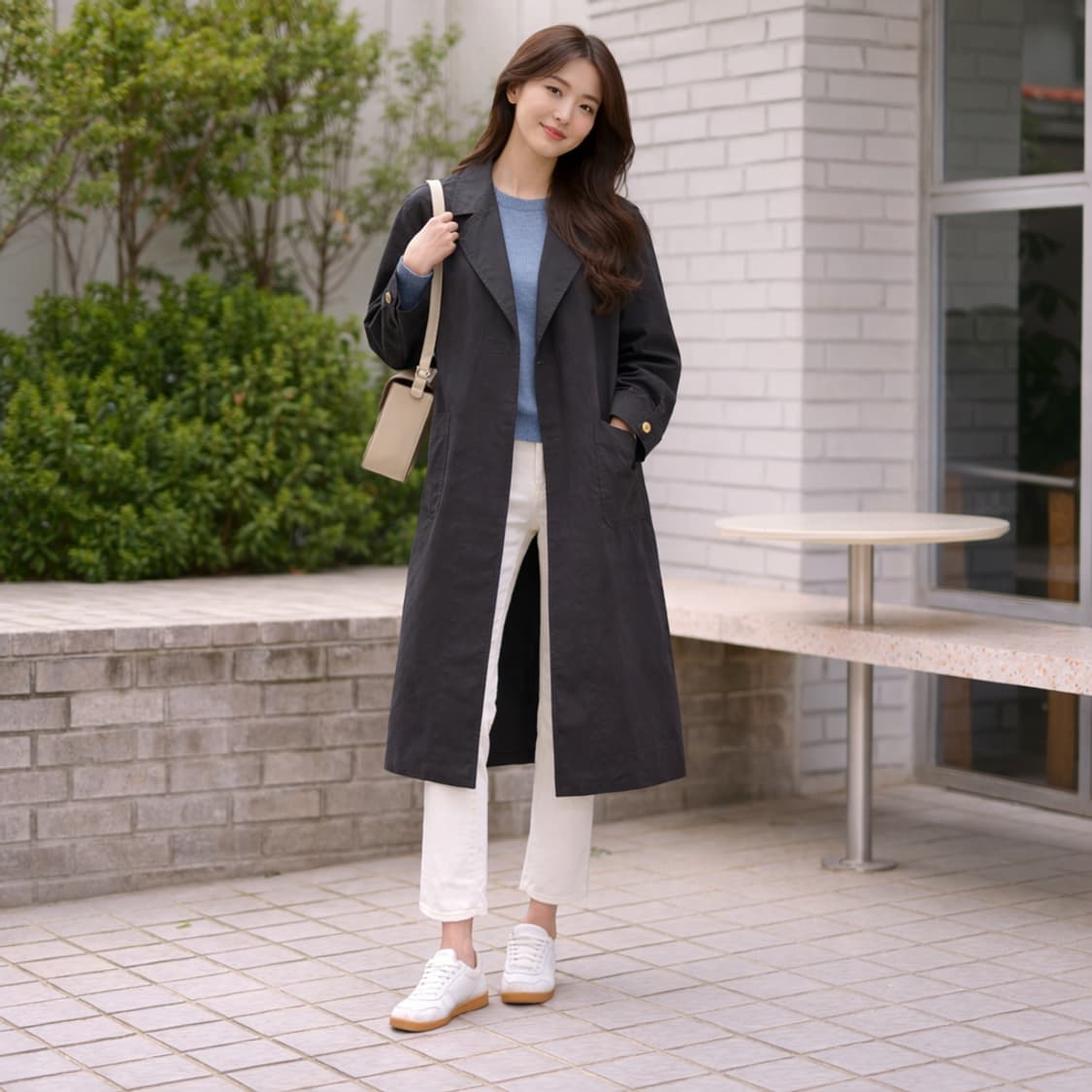 이자벨마랑 에투알 코튼 린넨 싱글 코트 블랙 상품이미지1