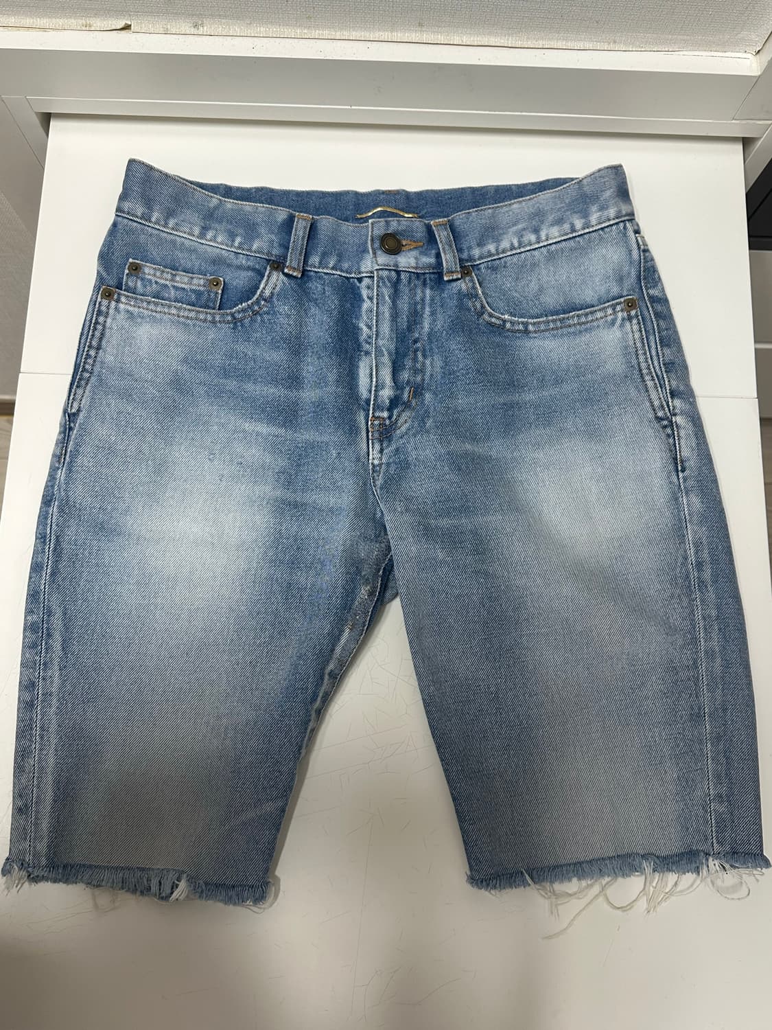 생로랑 데님 쇼츠 상품이미지1