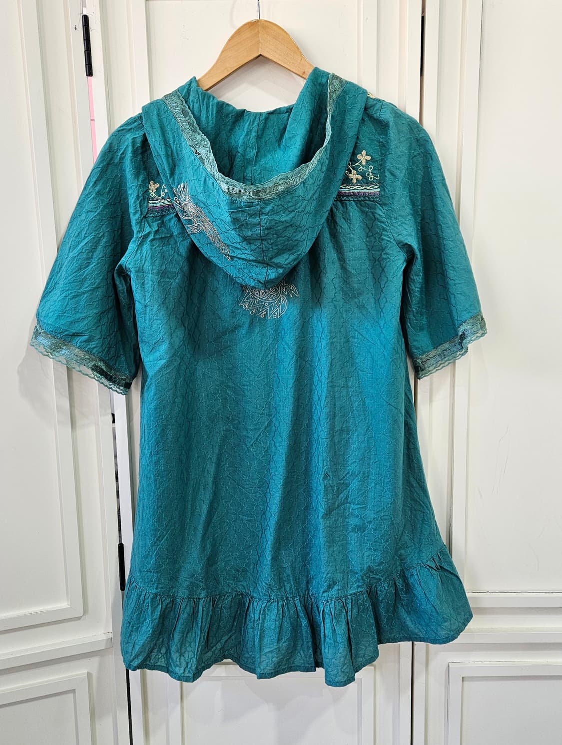 자수 후드 튜닉 원피스 상품이미지6