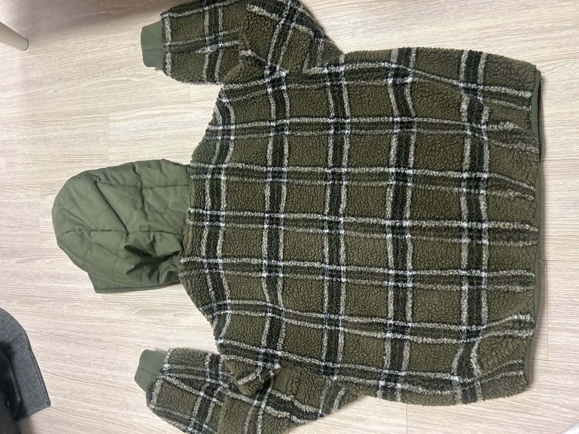 ZARA 반집업 후리스 후드 KHAKI 상품이미지3