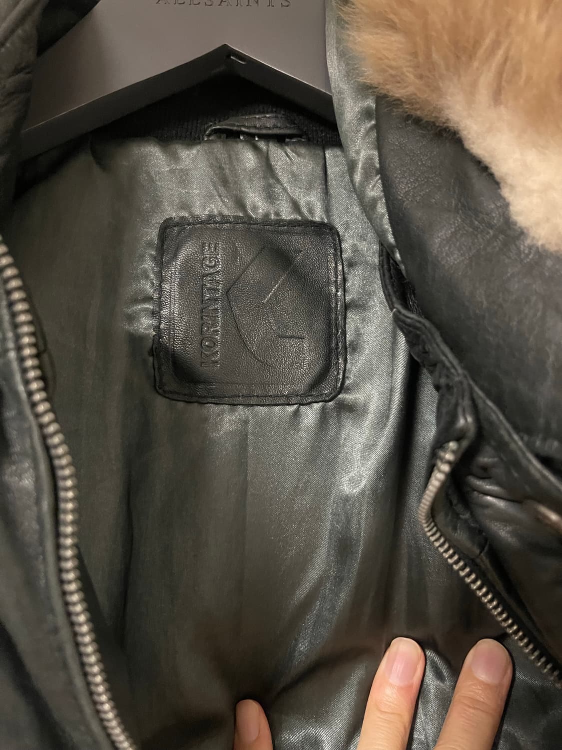 KORINTAGE 가죽 패딩 자켓 L 상품이미지4