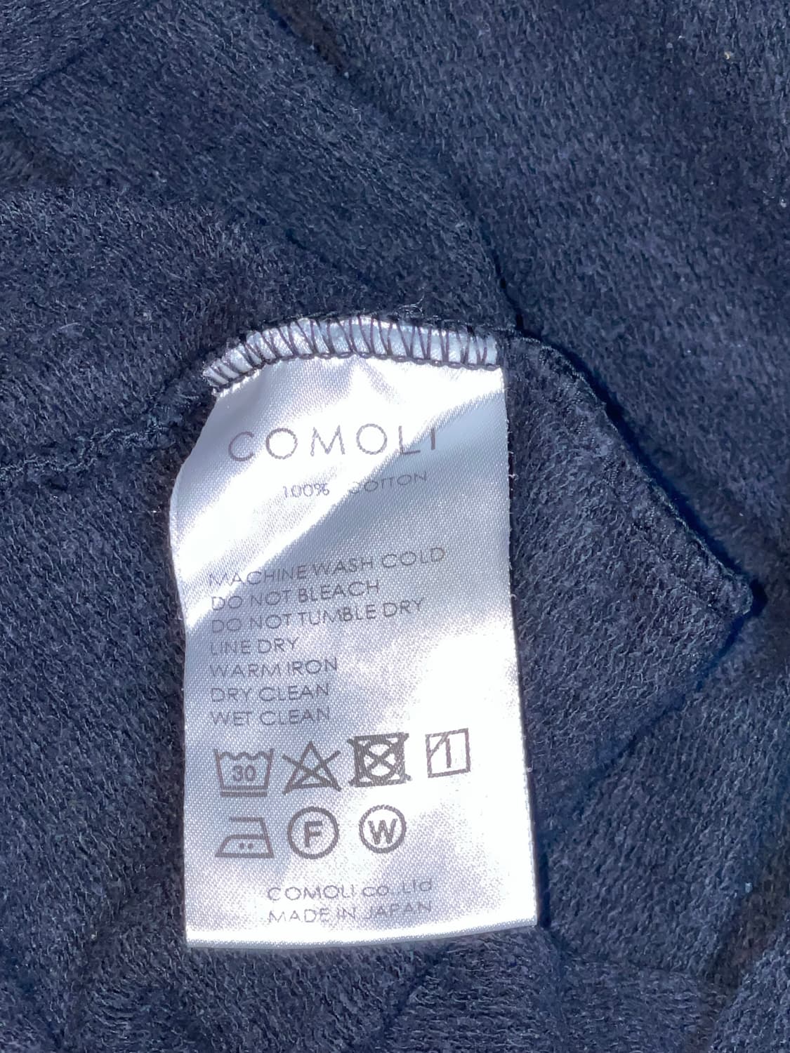 Comoli Sweatshirt Black 19aw 상품이미지5