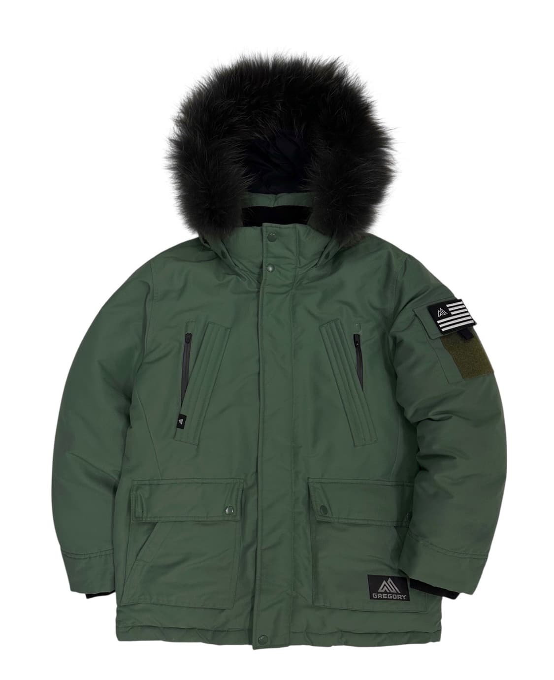 그레고리 덕다운 패딩 카키그린 (M)  상품이미지1