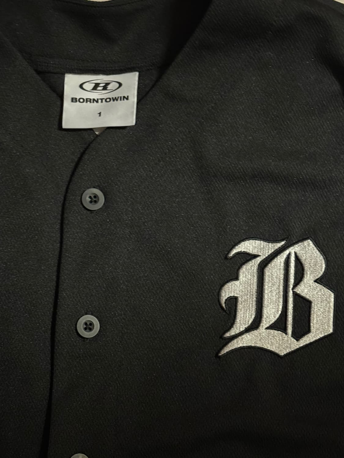 본투윈 베이스볼 져지 티셔츠 블랙 상품이미지2