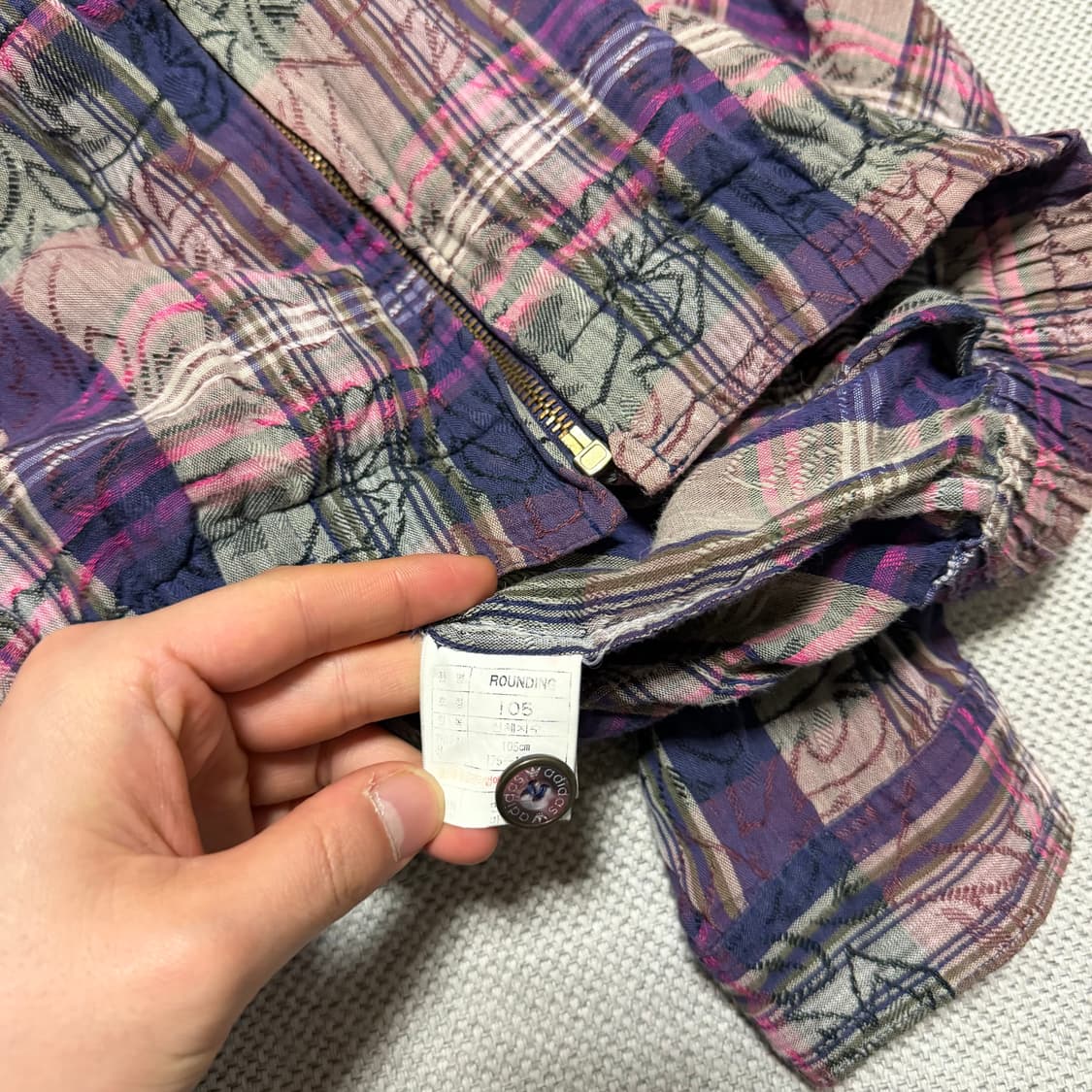 90s 빈티지 아디다스 체크 패턴 자켓 상품이미지4