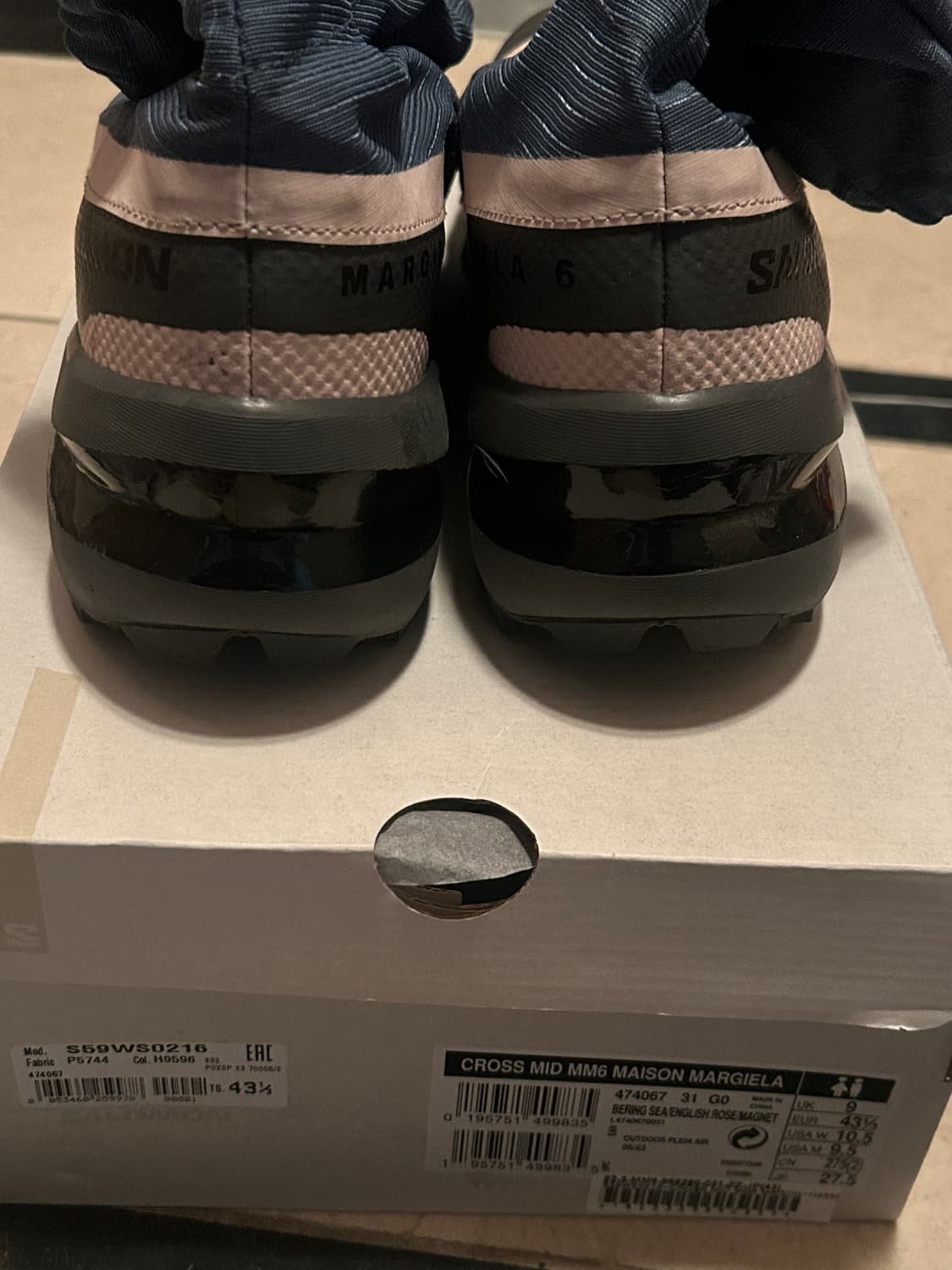 살로몬 x MM6 메종 마르지엘라 크로스 미드 베링 씨 43(275) 상품이미지4