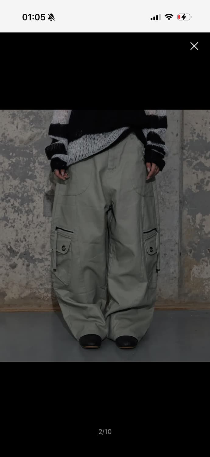 크로스 포켓 카고 팬츠 (ASH KHAKI) F25ZD976 상품이미지2