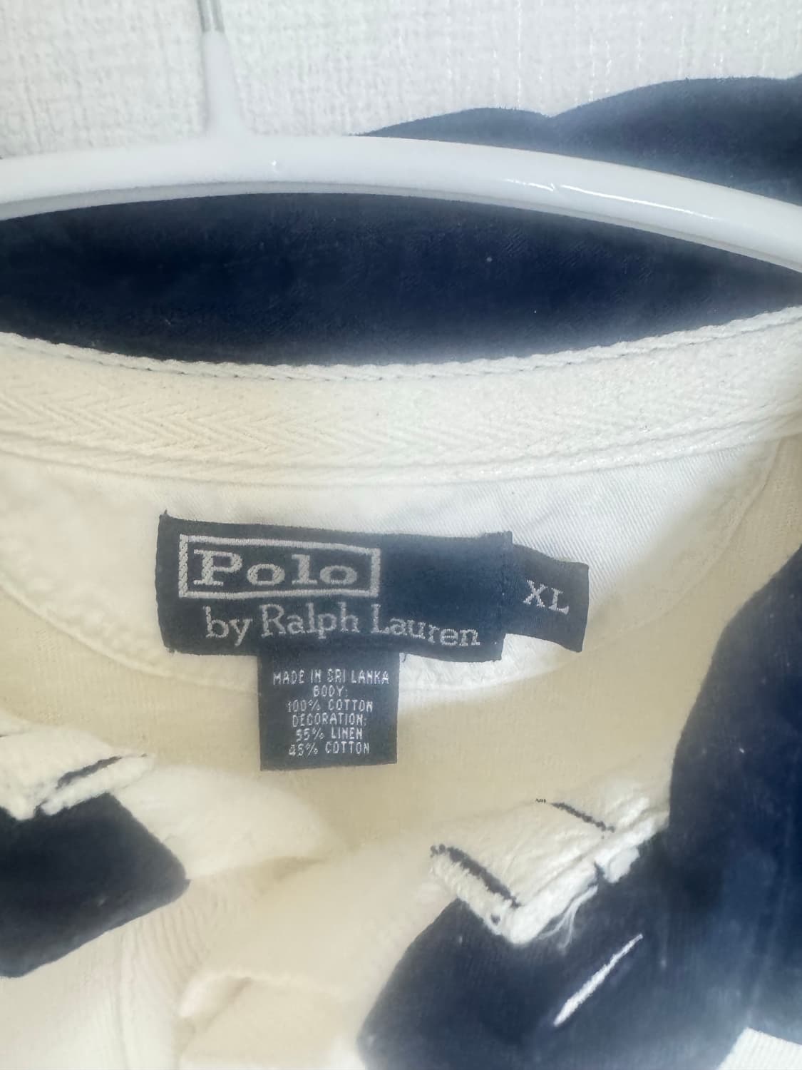 폴로 랄프로렌 화이트 XL 요트 티셔츠 상품이미지2