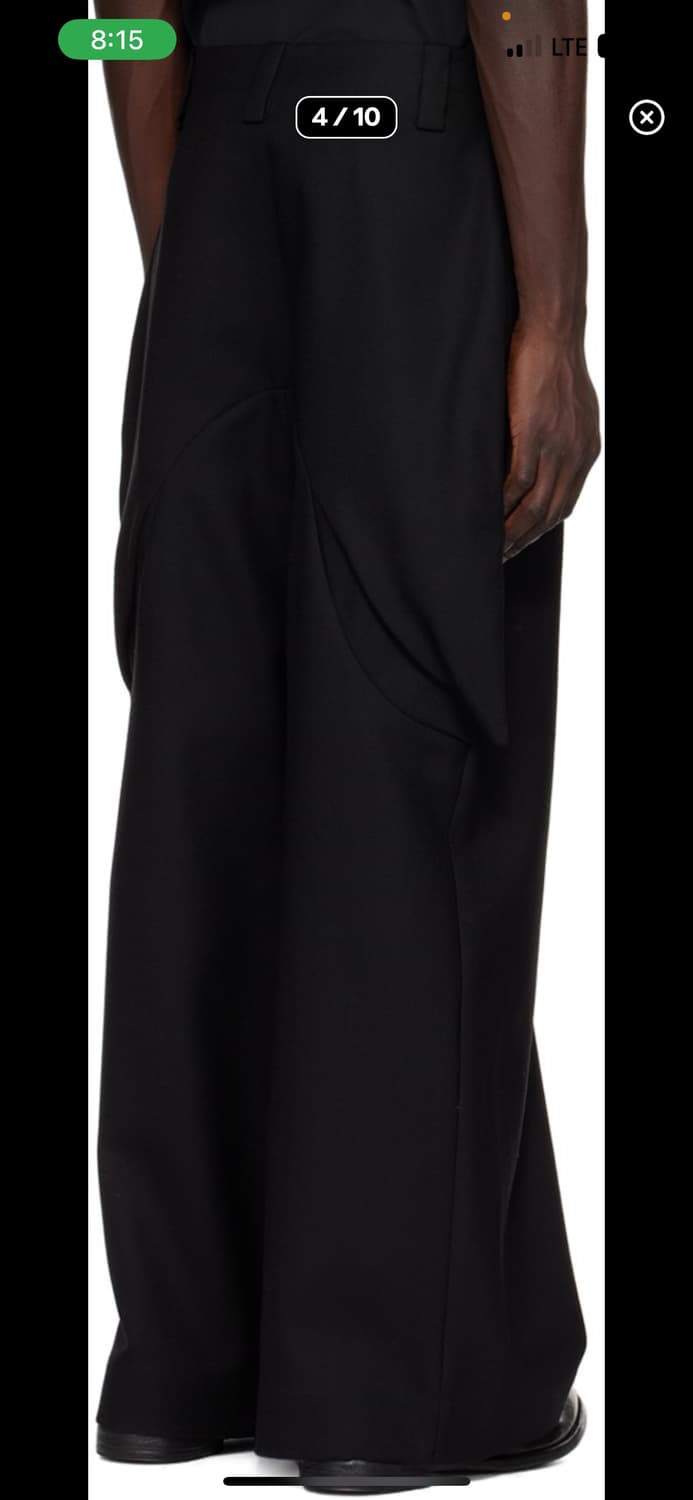 [48] 펫트리코 와이드 팬츠 블랙 상품이미지3