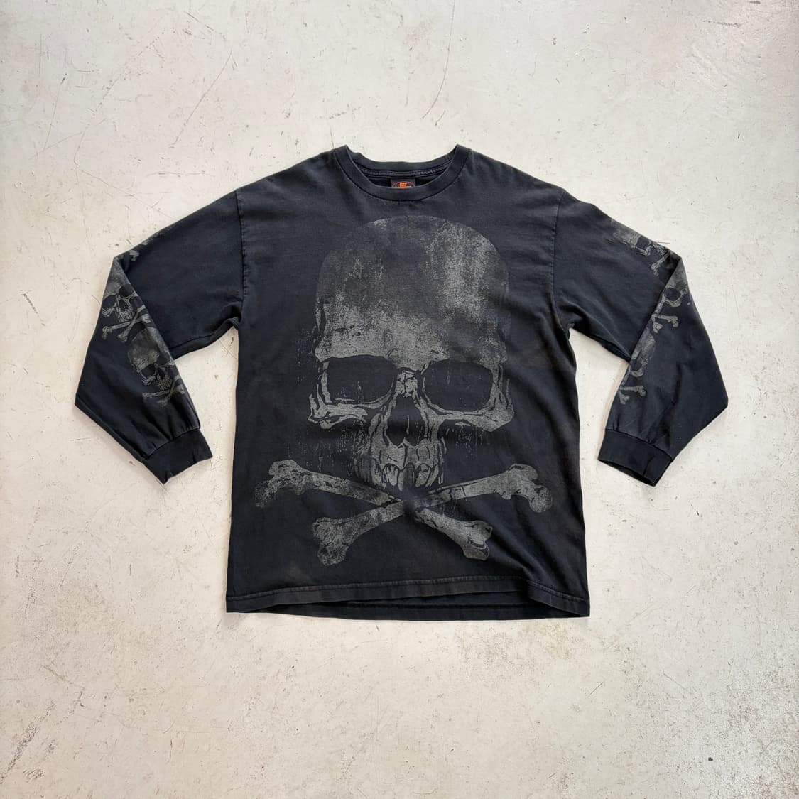 00s HOT LEATHERS 빈티지 스컬 프린팅 롱슬리브 L 상품이미지1