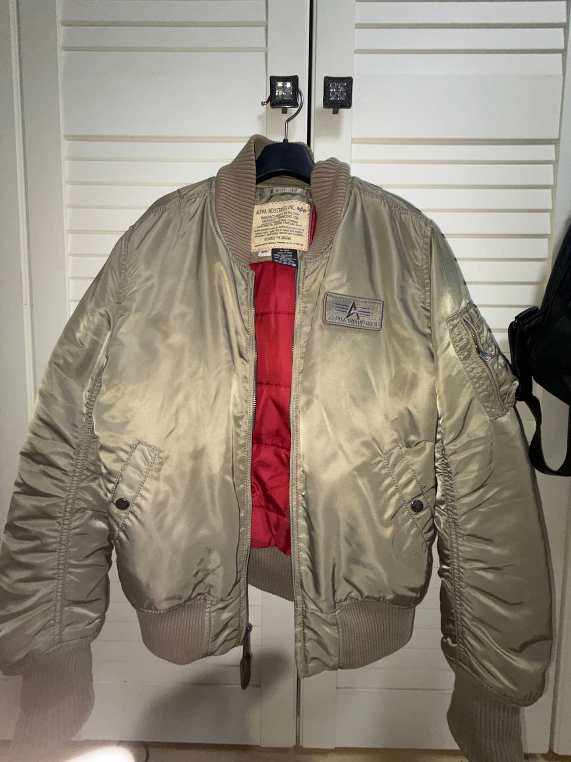 알파인더스트리 빈티지 ma-1 라이트 카키 상품이미지1