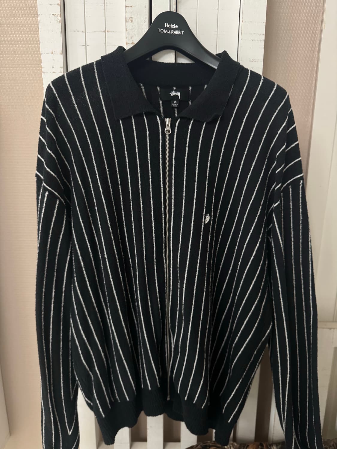 스투시 라이트웨이트 스트라이프 폴로 집 상품이미지1