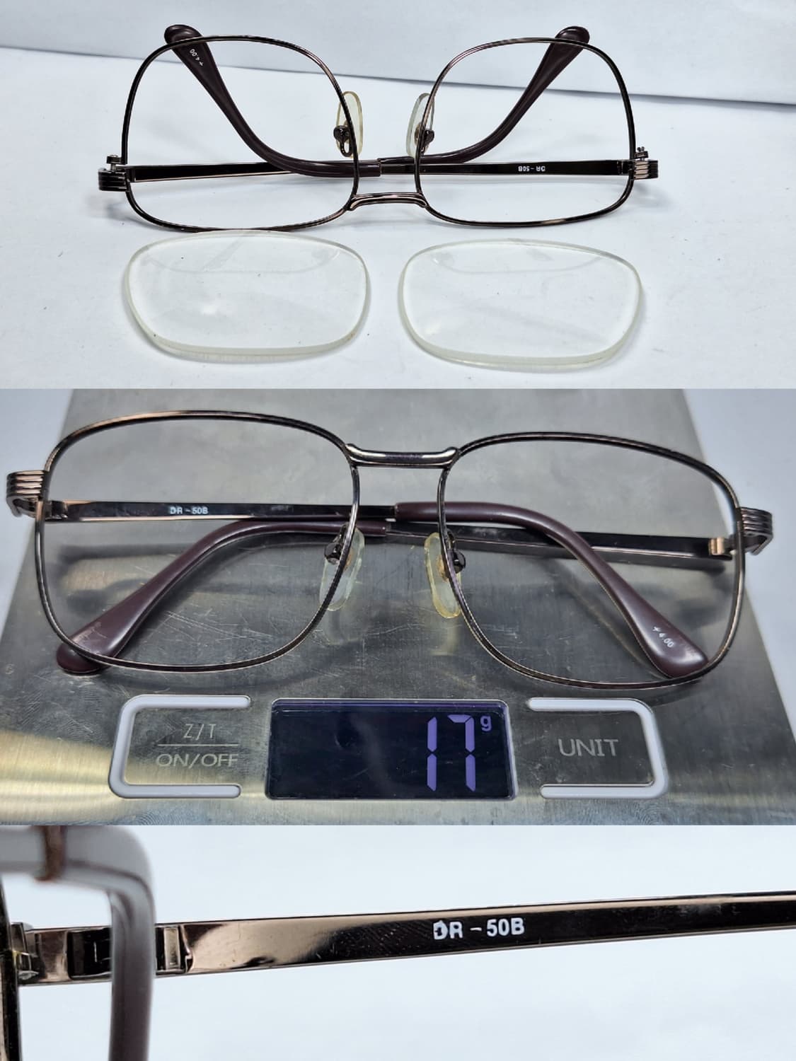 브라운 메탈 안경 안경테 DR-50B 일본 수입 빈티지 레트로 클래식 상품이미지7