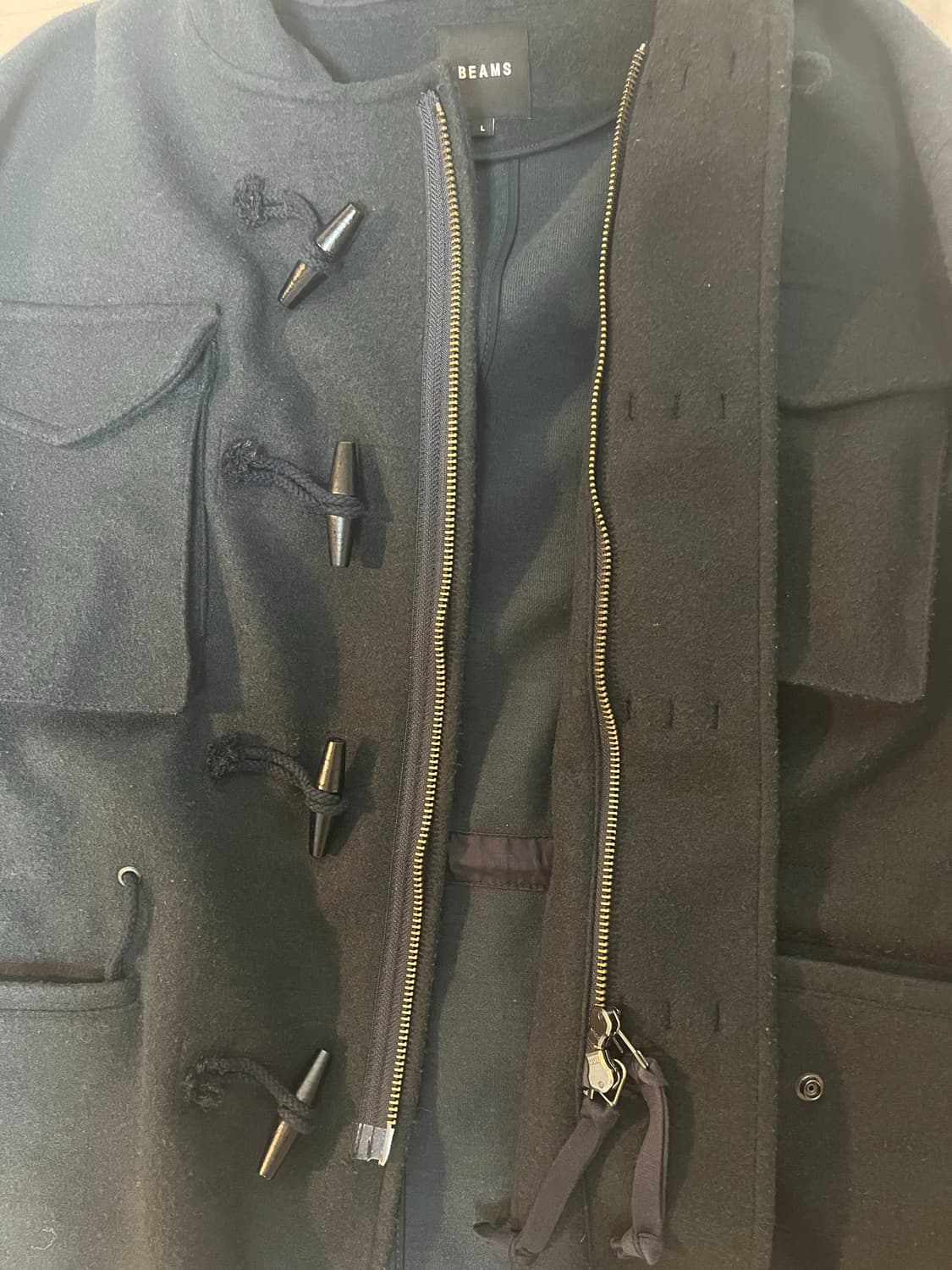 빔즈 beams m-65 베이스 더플 코트 차콜 색상 L 상품이미지3