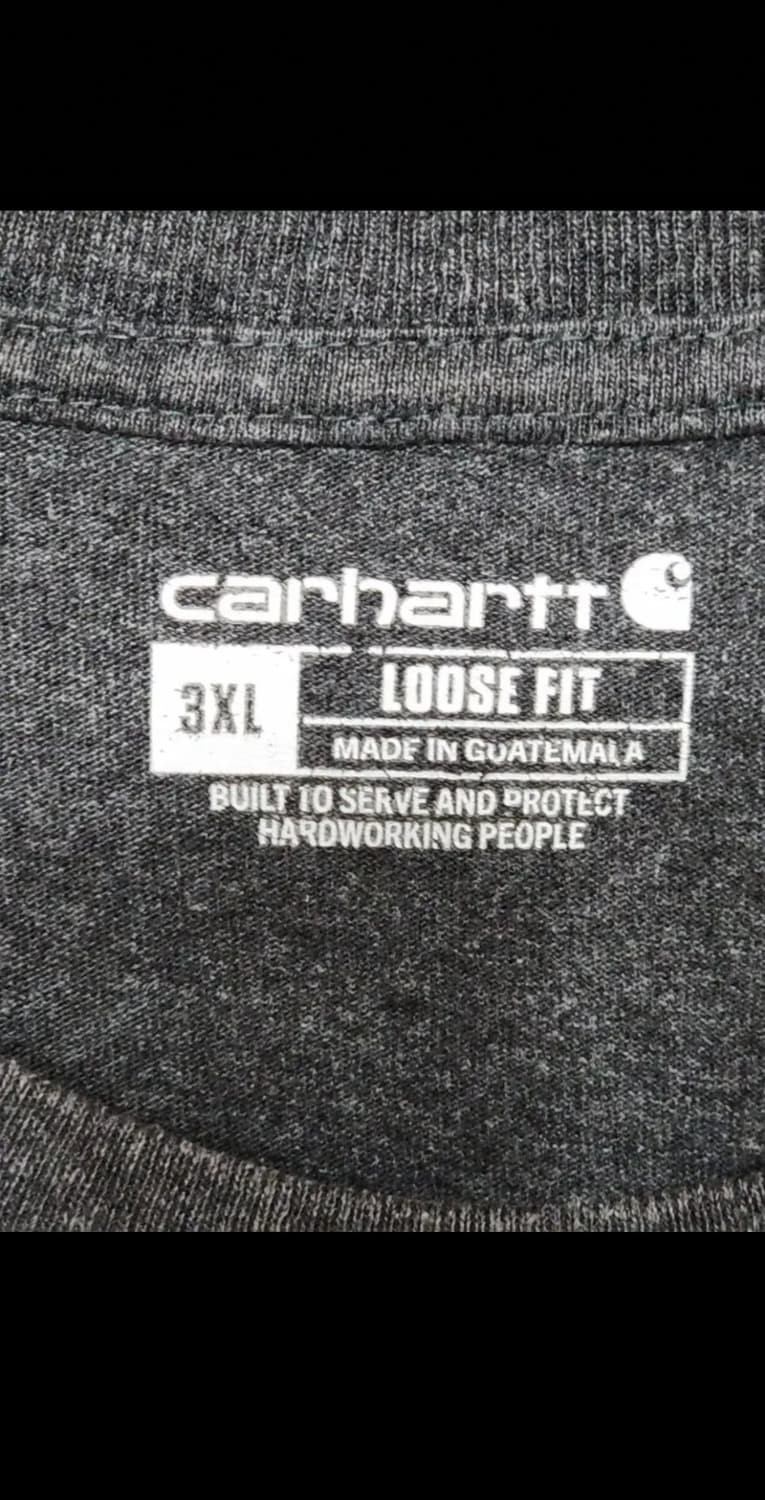 (5XL) 칼하트 반팔티 차콜 포켓 로고 빅사이즈 티셔츠  상품이미지3
