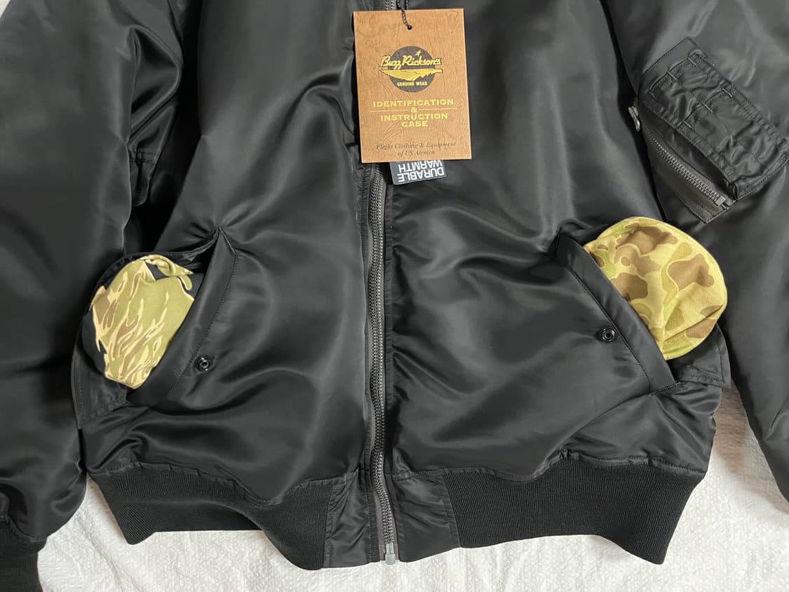 (새상품)버즈릭슨 x 바이닐아카이브 x 빔즈재팬 콜라보 MA-1 자켓 상품이미지5