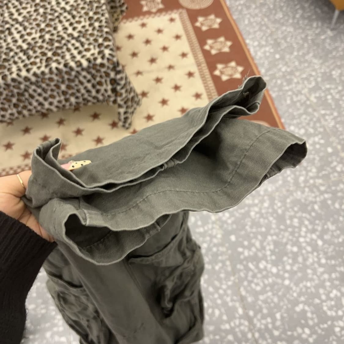 빈티지 스트릿 힙합 멀티포켓 올리브카키 카고팬츠 32인치 C09721 상품이미지6