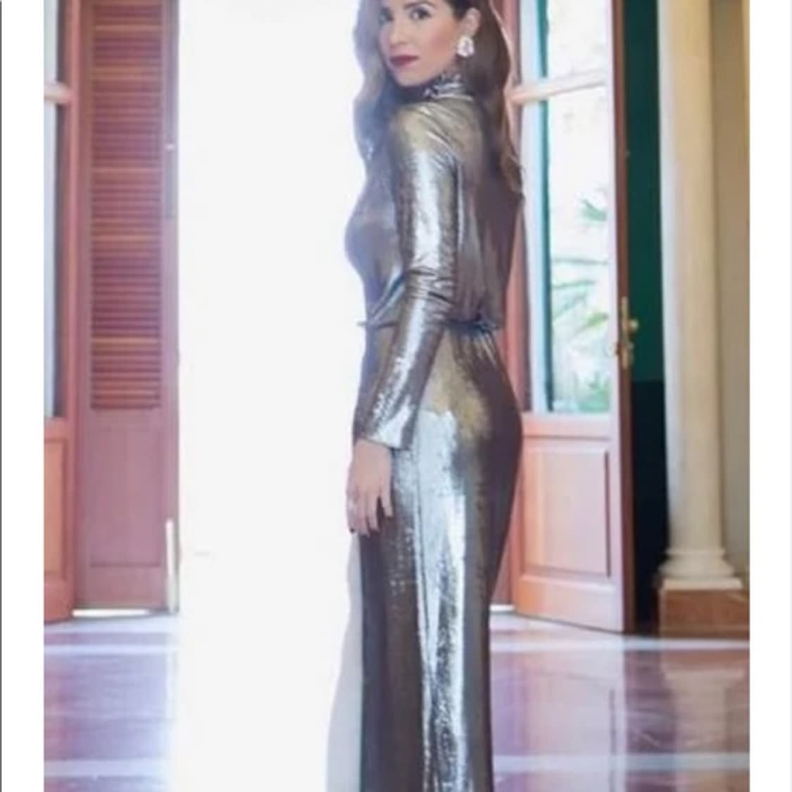 새상품) 자라 실버 메탈릭 맥시 드레스 XS 연말프롬파티 연주회 롱원피스 상품이미지6