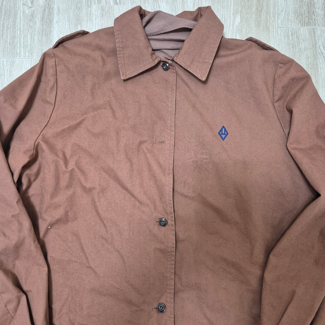 더애니멀스오브저토리 로고 싱글 트렌치코트 상품이미지2