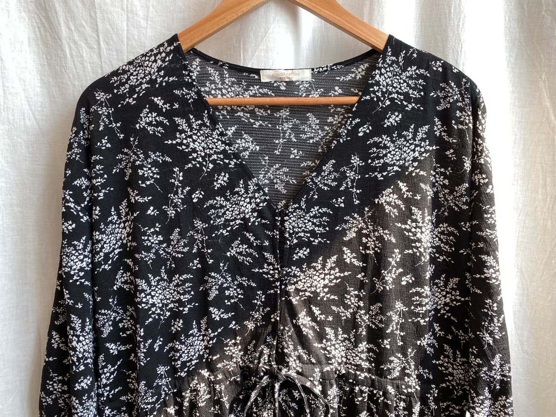 블랙 플라워 로브(F) 상품이미지4