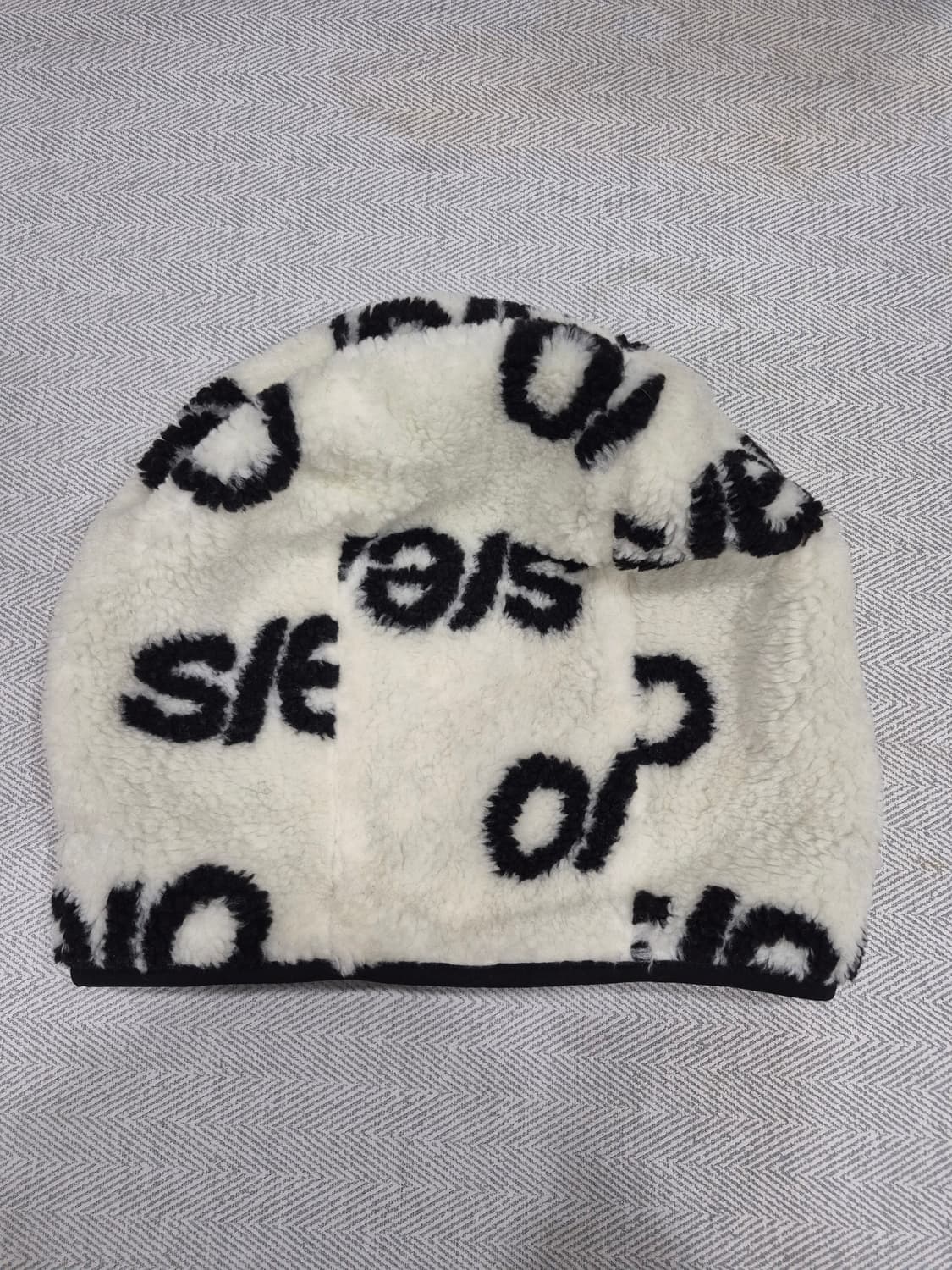 s/e/o 에스이오 로고 플리스 후드 바라클라바 / 화이트 상품이미지5