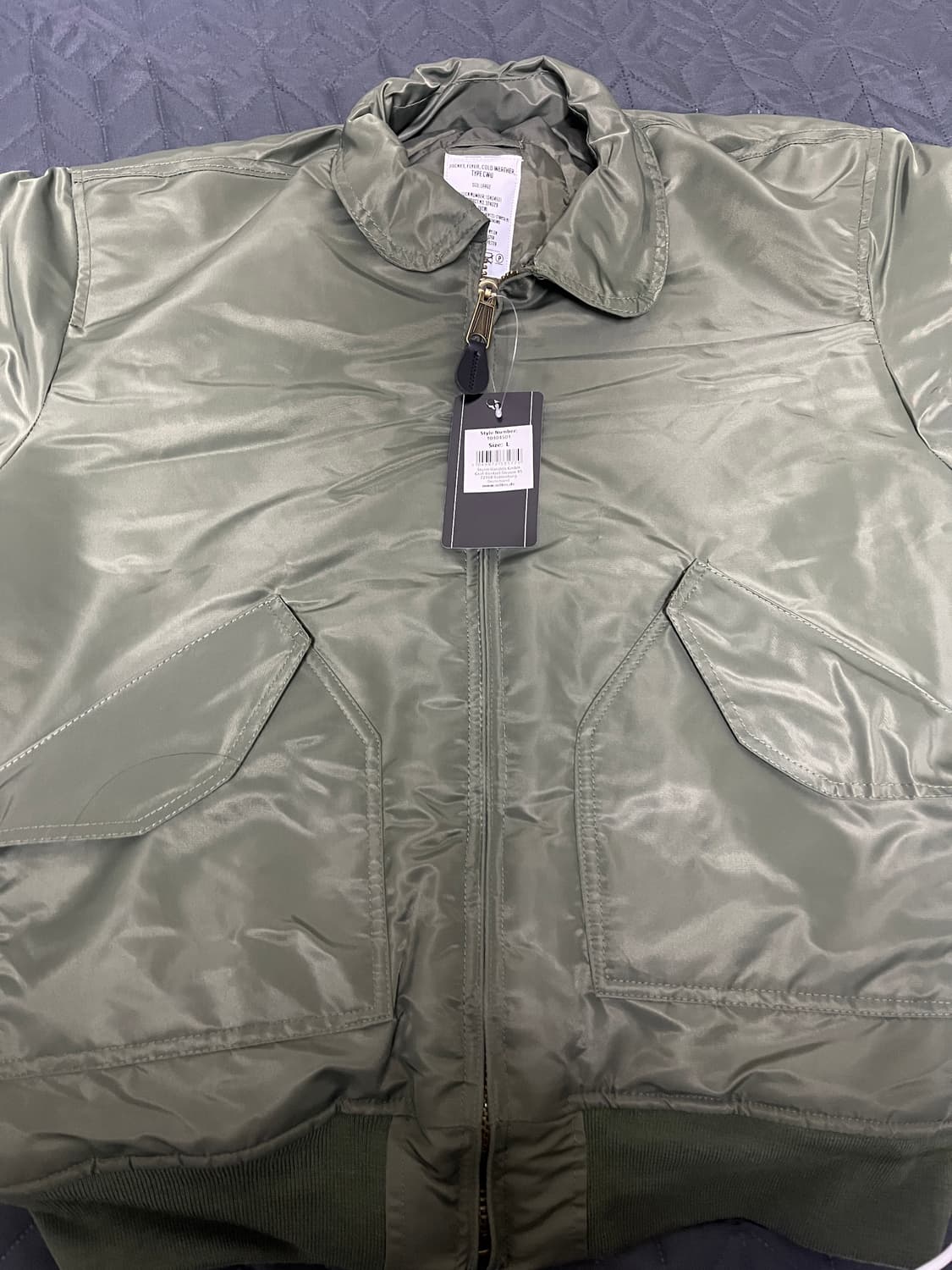 CWU-45P 플라이트 자켓 올리브 L 새상품 칸예웨스트맛 상품이미지3