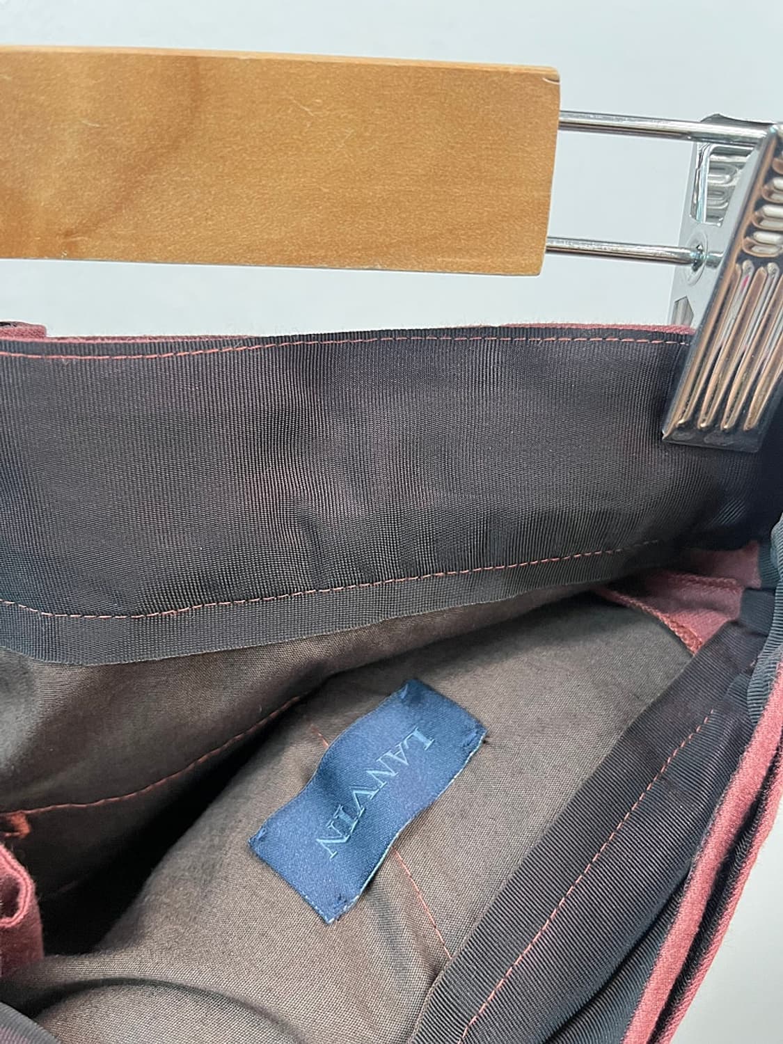 33-34) 랑방 버건디 벨티드 팬츠  상품이미지10