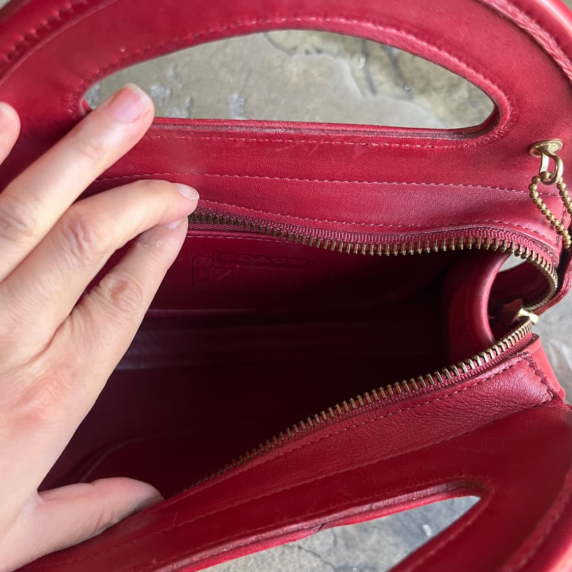 90s  코치 글로브 레더 토트백 상품이미지8