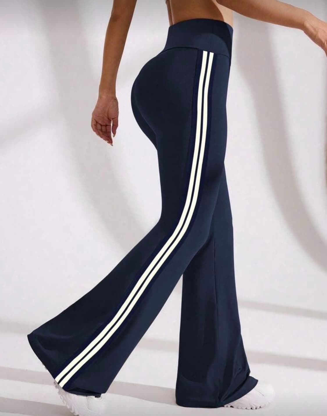 네이비 라인 부츠컷 트레이닝 바지 m 상품이미지5