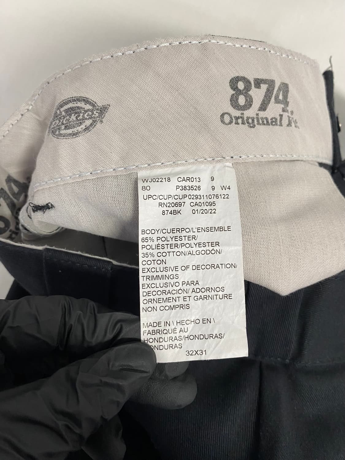 디키즈 874 블랙 워크팬츠 코튼팬츠 32/31 상품이미지5