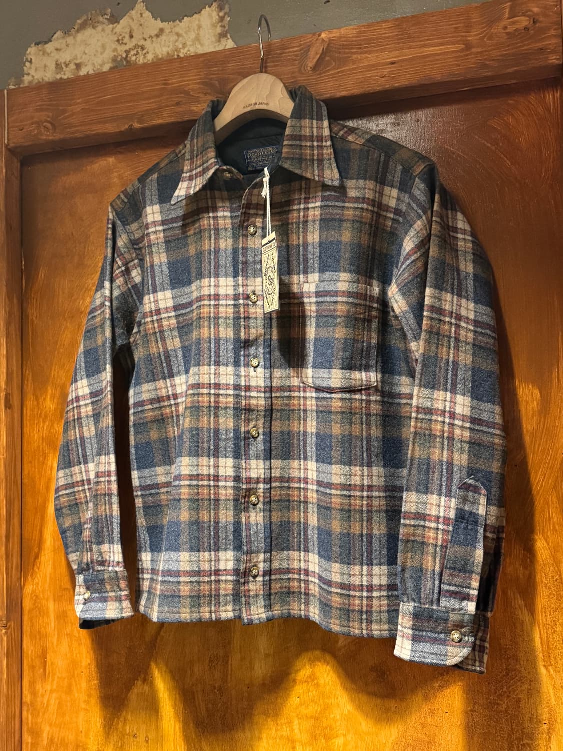 70s 펜들턴 울플란넬 체크셔츠 (M) 상품이미지2