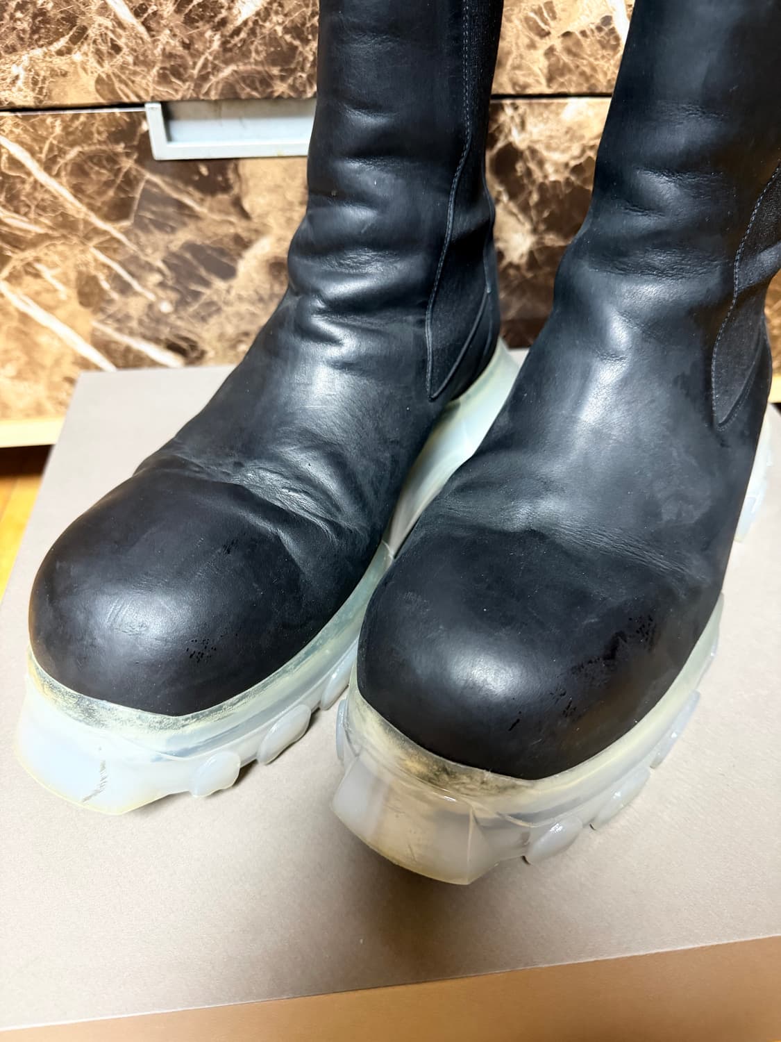 [44]릭오웬스 보조 트랙터 부츠 클리어솔 상품이미지2