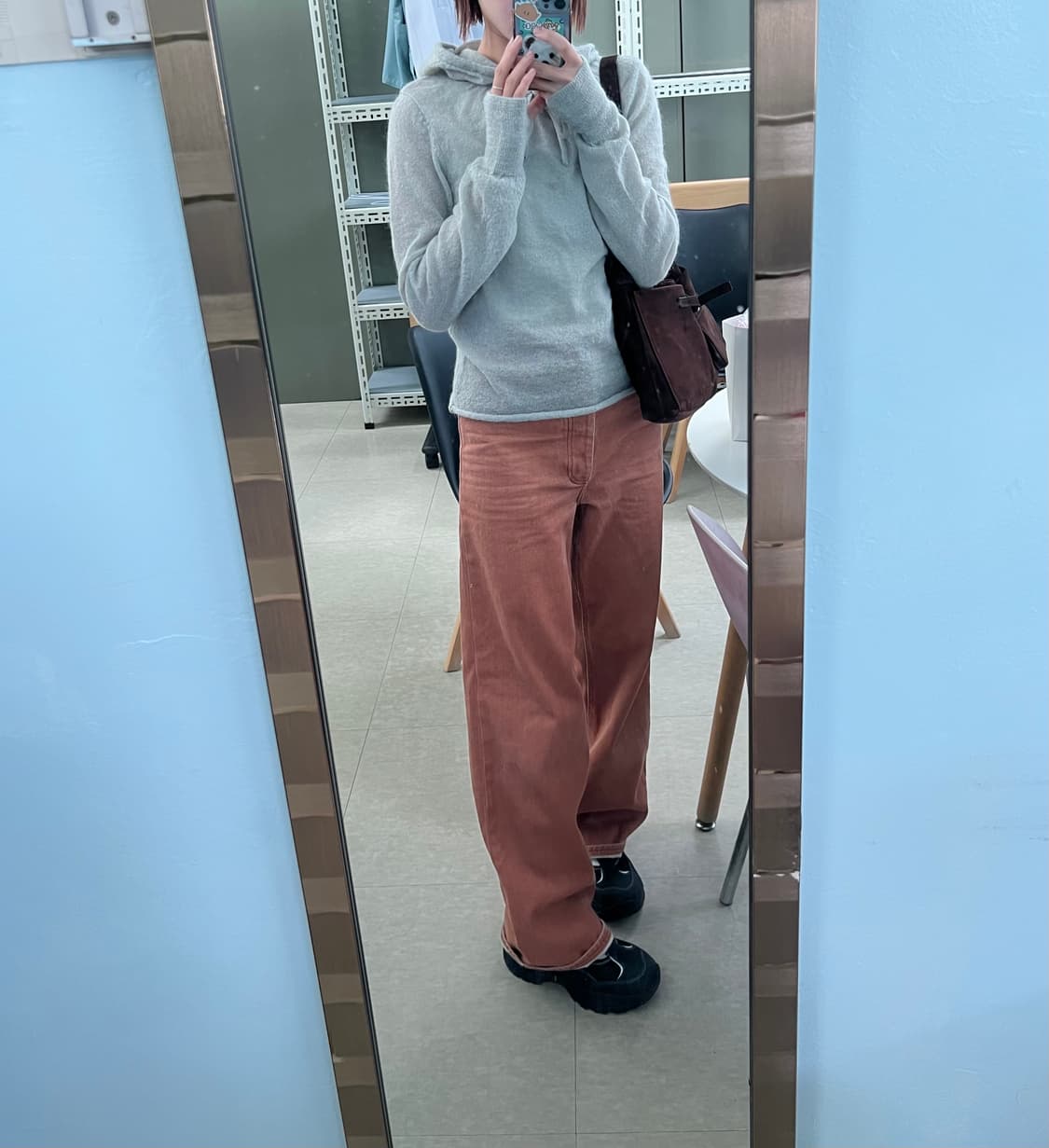 베이스레인지 Navalo Pants-Brick (xs) 착샷 O 상품이미지4