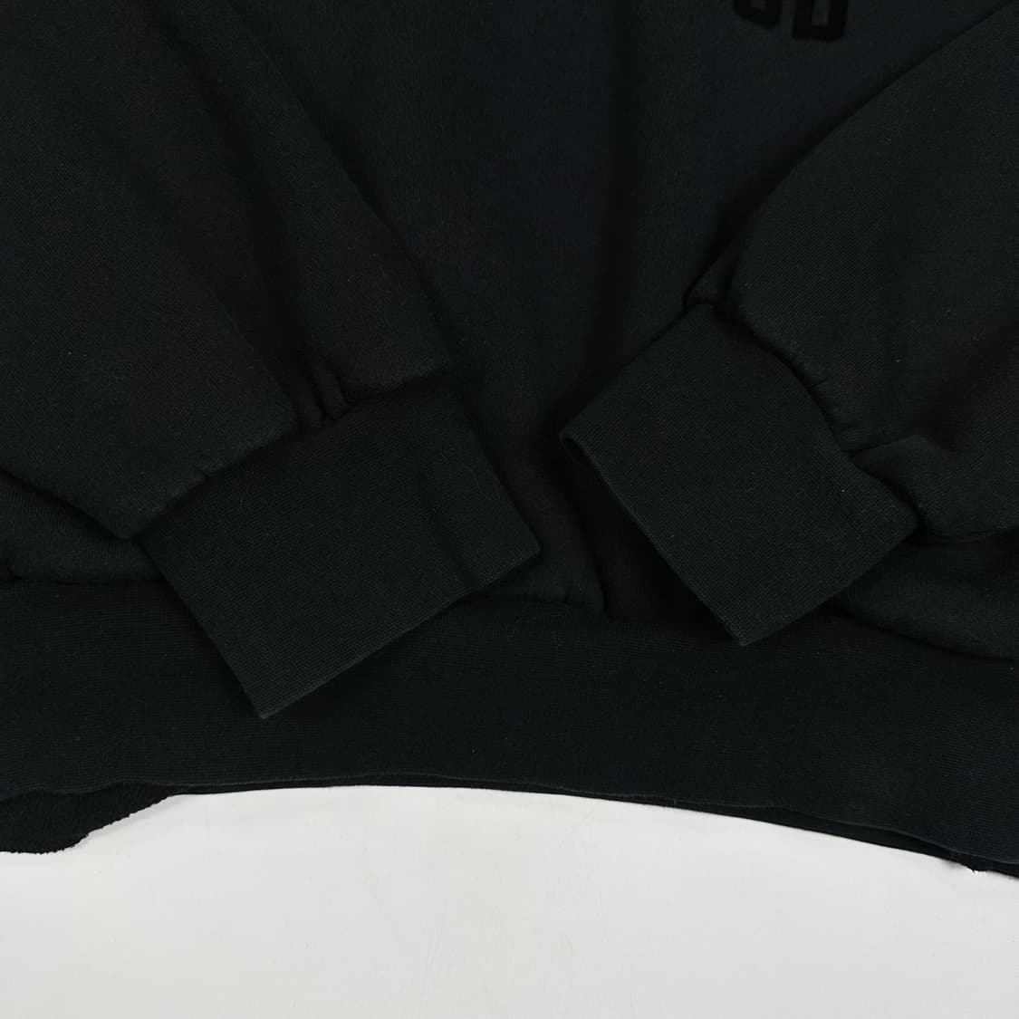 피오갓 에센셜 모크넥 오버핏 후드티 블랙 M 상품이미지4