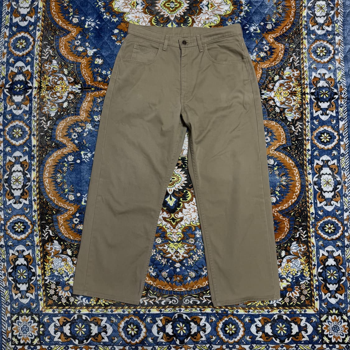 빈티지 00s 리바이스 569 베이지 와이드 데님팬츠 상품이미지1